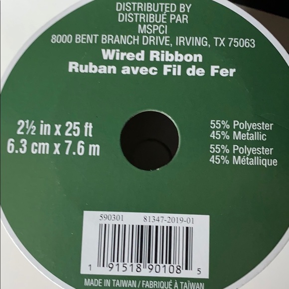 New Christmas Wired Red Ribbon - Picture 5 of 5